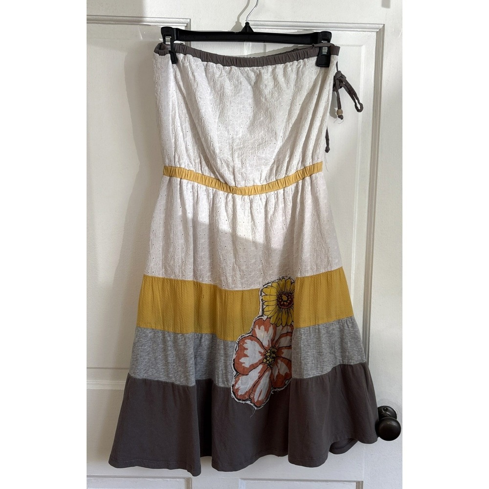 Scrapbook Originals 100% Cotton Floral Color Block Sundress Boho Cottagecore | M